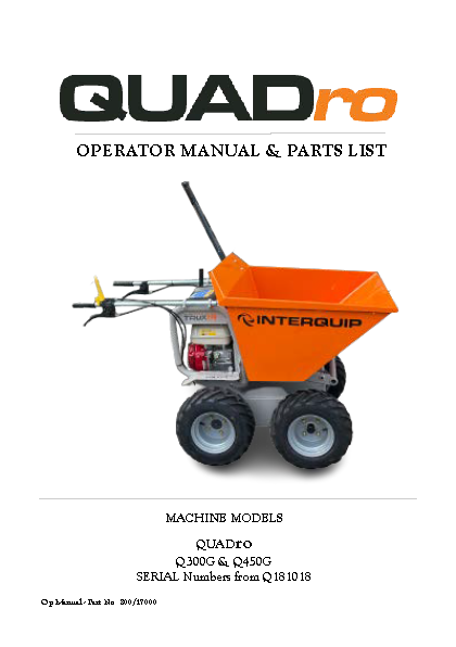 QUADro Operations Manual Cover